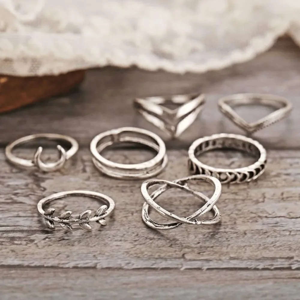Ladies Silver Ring Set  - Picture 5 of 6